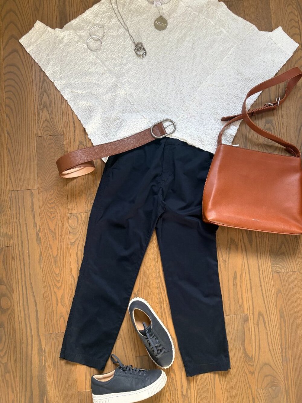 InWear Navy Cotton Trousers, size 8, Like New